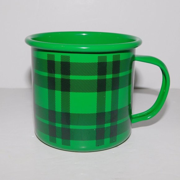 Captain Morgans Spiced Rum Green Plaid Tin Mug - UNUSED - Picture 3 of 5
